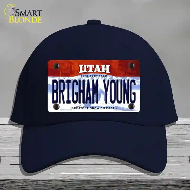 HAT20-MLP-10199 Brigham Young Utah Novelty License Plate Hat, Cotton - Navy