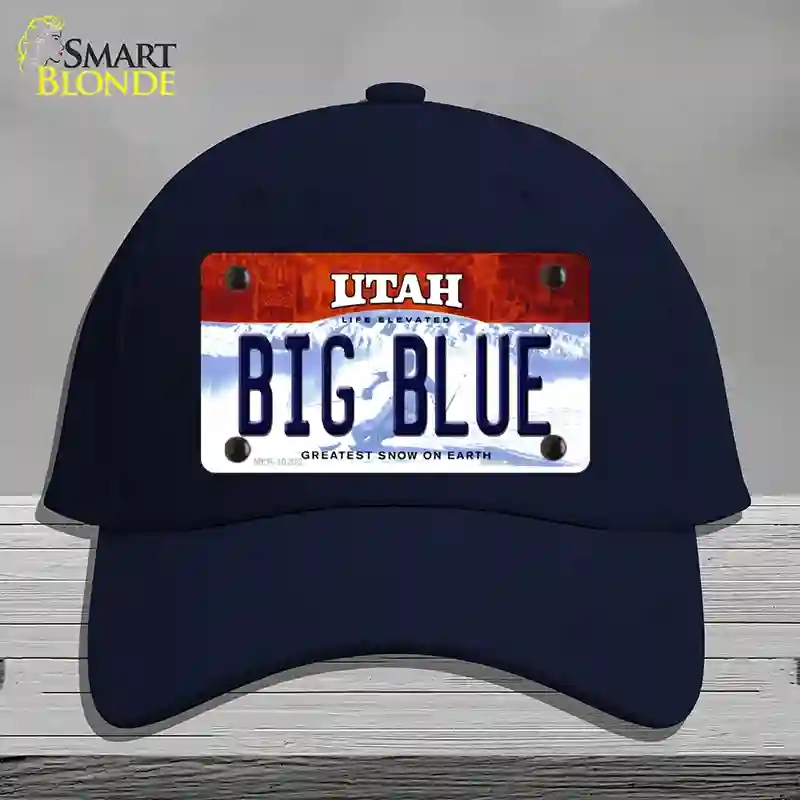 HAT20-MLP-10202 Big Blue Utah Novelty License Plate Hat, Cotton - Navy