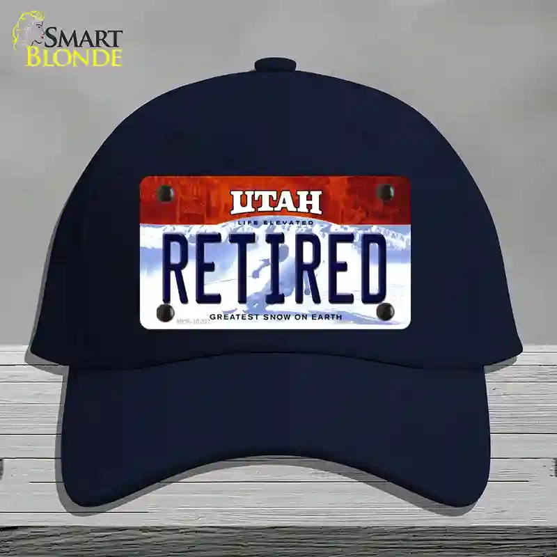 HAT20-MLP-10207 Retired Utah Novelty License Plate Hat, Cotton - Navy