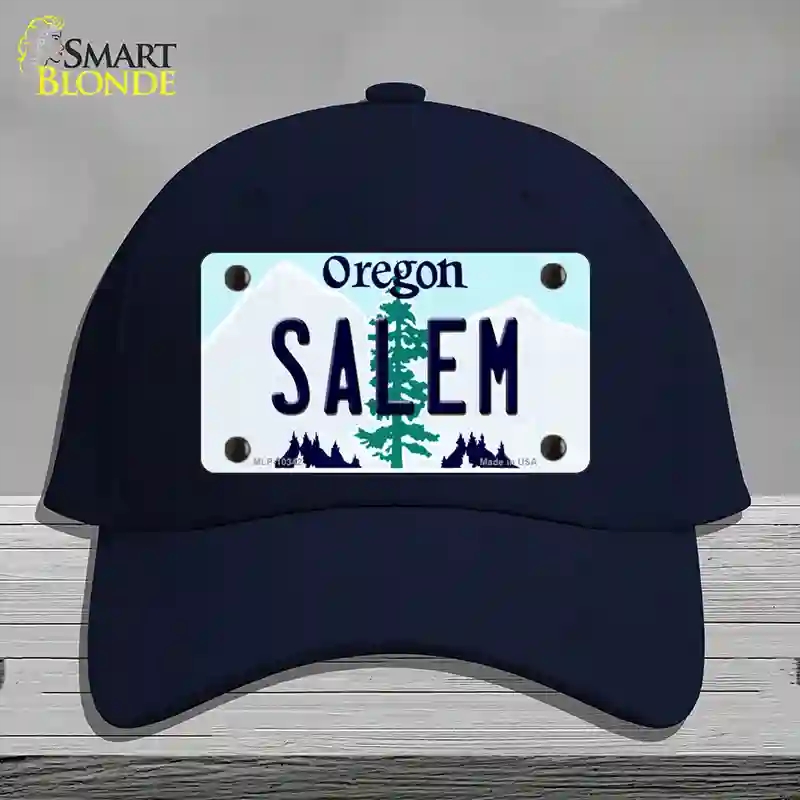 HAT20-MLP-10342 Salem Oregon Novelty License Plate Hat, Cotton - Navy