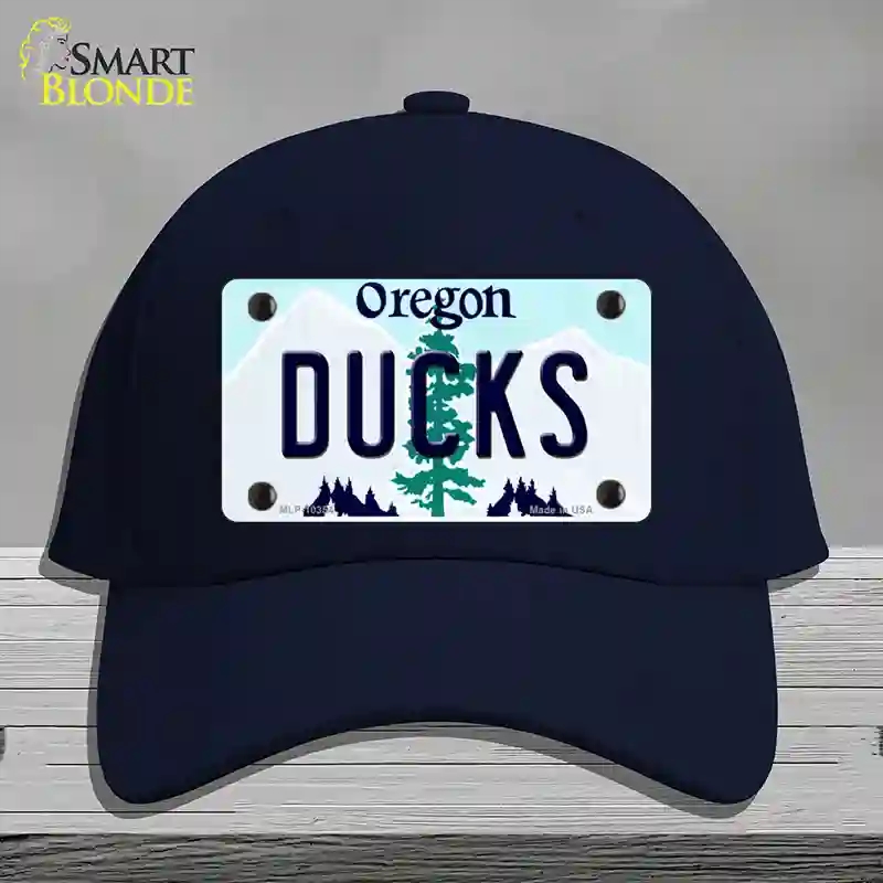 HAT20-MLP-10354 Ducks Oregon Novelty License Plate Hat, Cotton - Navy