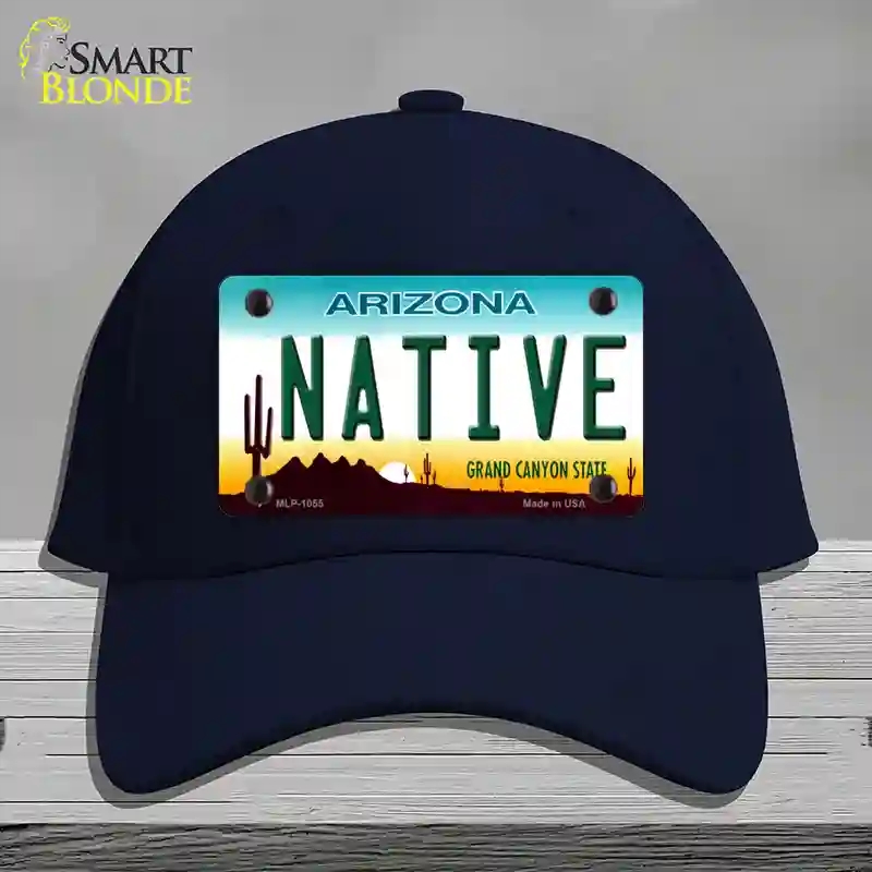 HAT20-MLP-1055 Native Arizona Novelty License Plate Hat, Cotton - Navy