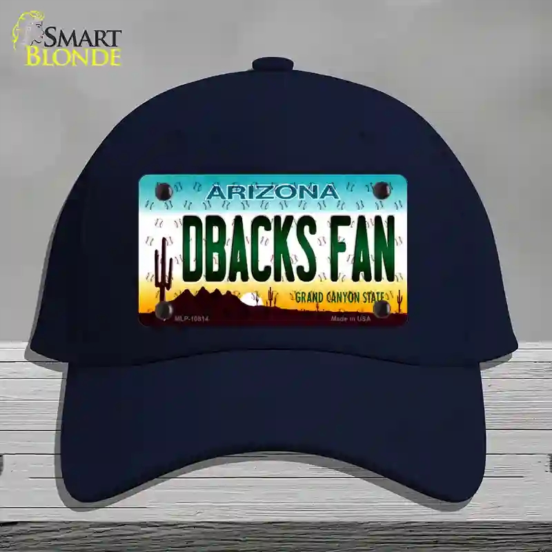 HAT20-MLP-10814 Dbacks Fan Arizona Novelty License Plate Hat, Cotton - Navy