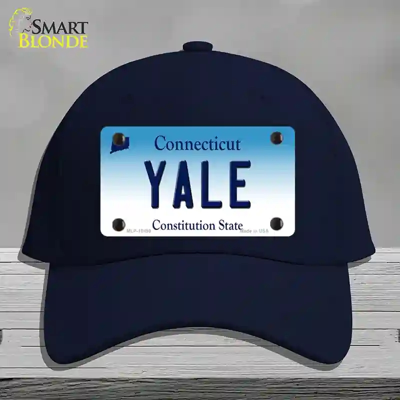 HAT20-MLP-10899 Yale Connecticut Novelty License Plate Hat, Cotton - Navy