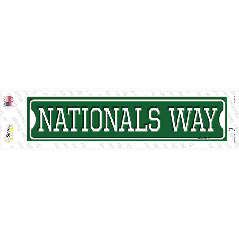 K-991s-M Nationals Way Novelty Narrow Sticker Decal, Medium