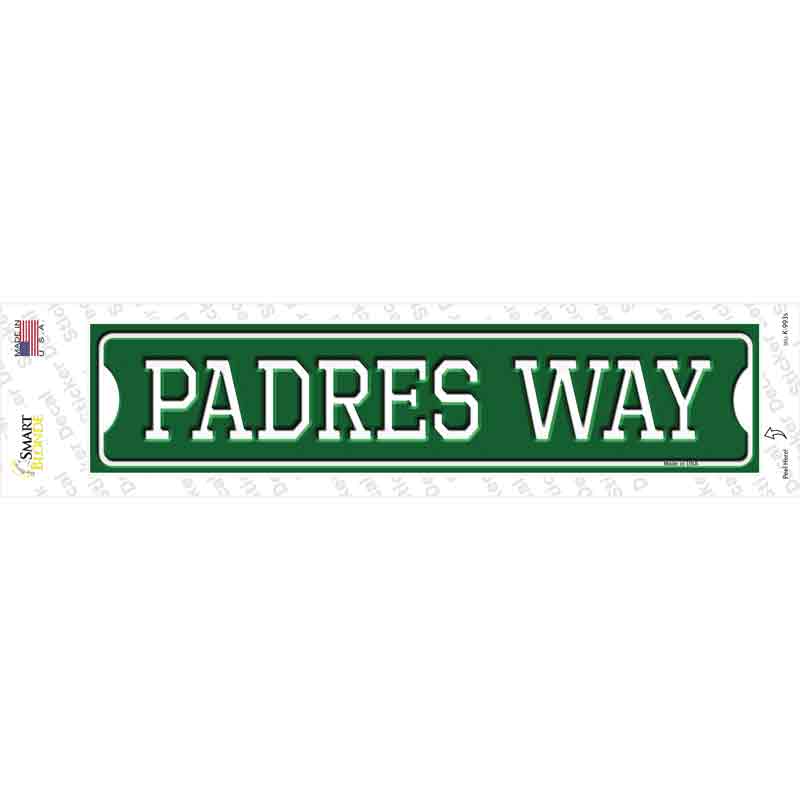 K-993s-M Padres Way Novelty Narrow Sticker Decal, Medium