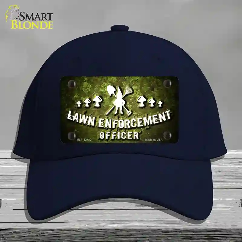 HAT20-MLP-12182 Lawn Enforcement Gnome Novelty License Plate Hat, Cotton - Navy