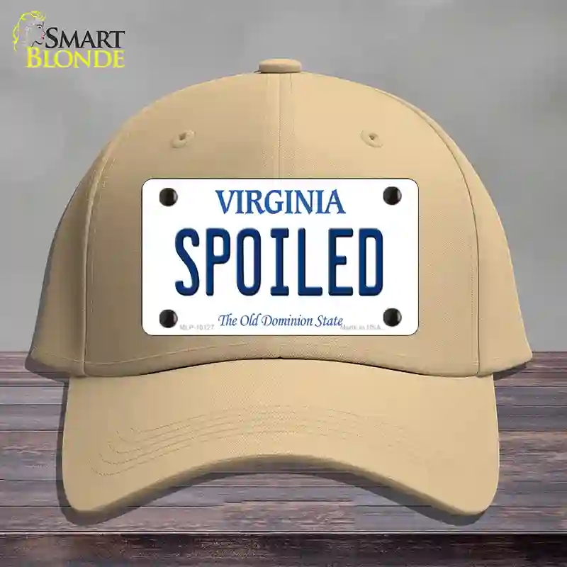 HAT22-MLP-10127 Spoiled Virginia Novelty License Plate Hat, Cotton - Khaki