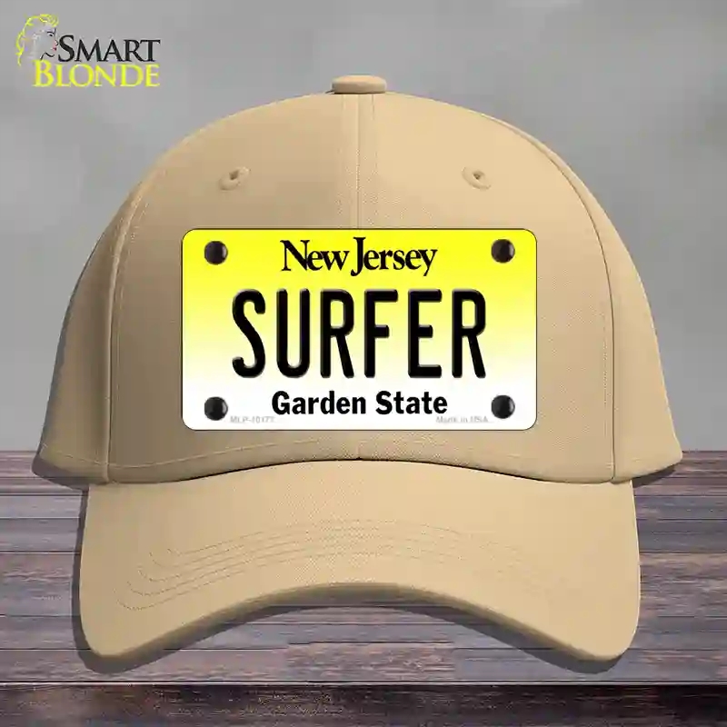 HAT22-MLP-10177 Surfer   Jersey Novelty License Plate Hat, Cotton - Khaki