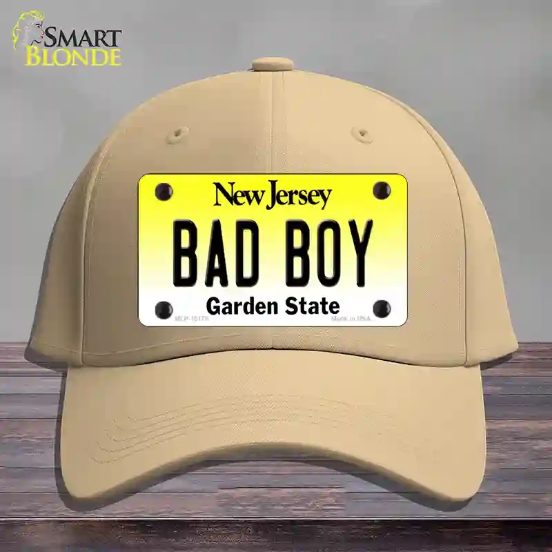 HAT22-MLP-10178 Bad Boy   Jersey Novelty License Plate Hat, Cotton - Khaki
