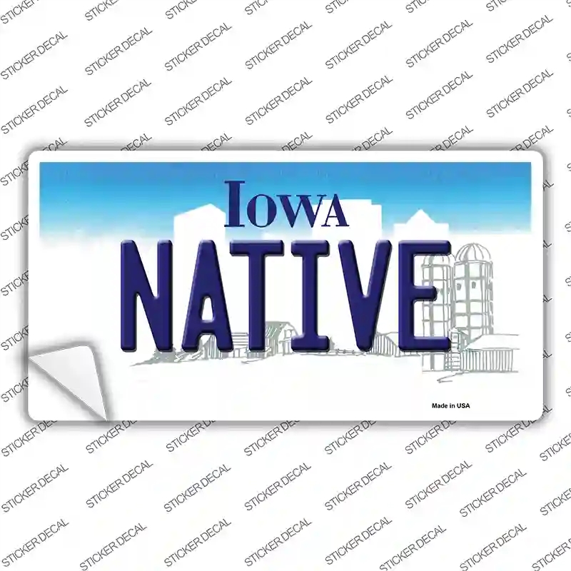 LP-10963s-L Native Iowa Novelty Sticker Decal, Large