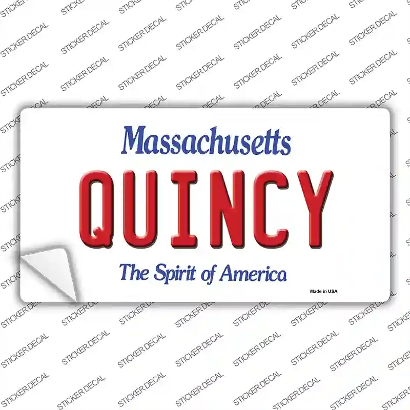 LP-10987s-XL Quincy Massachusetts Novelty Sticker Decal, Extra Large