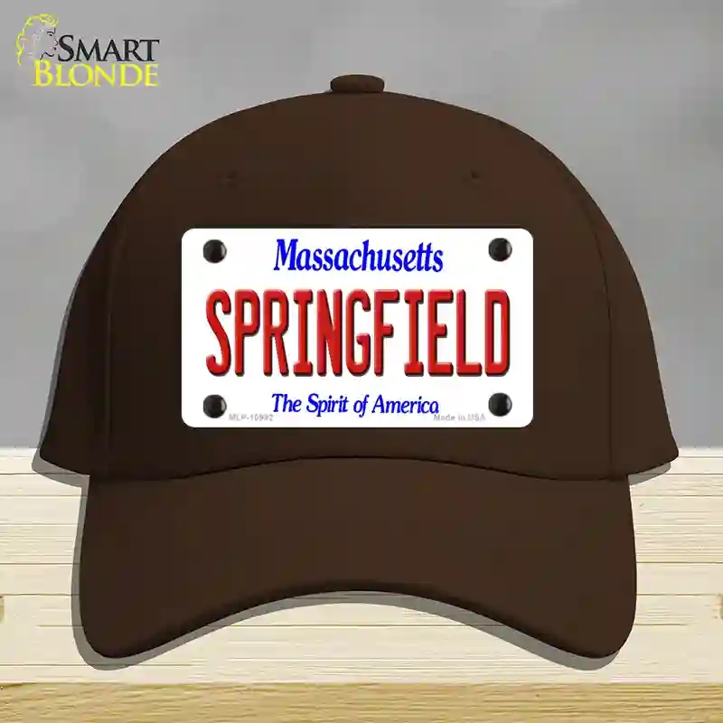 HAT24-MLP-10992 Springfield Massachusetts Novelty License Plate Hat, Cotton - Dark Brown