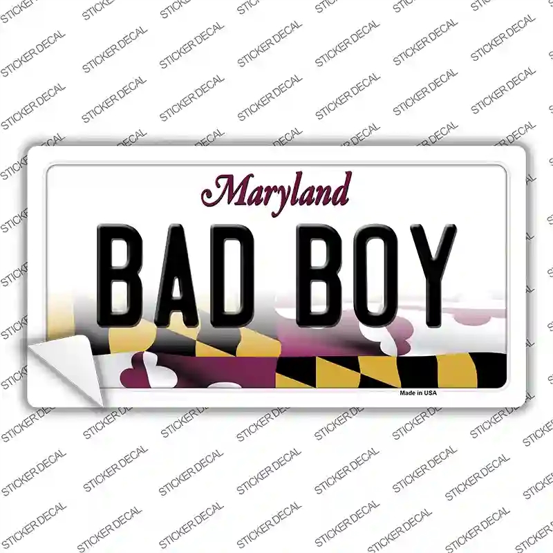 LP-10502s-L Bad Boy Maryland Novelty Sticker Decal, Large