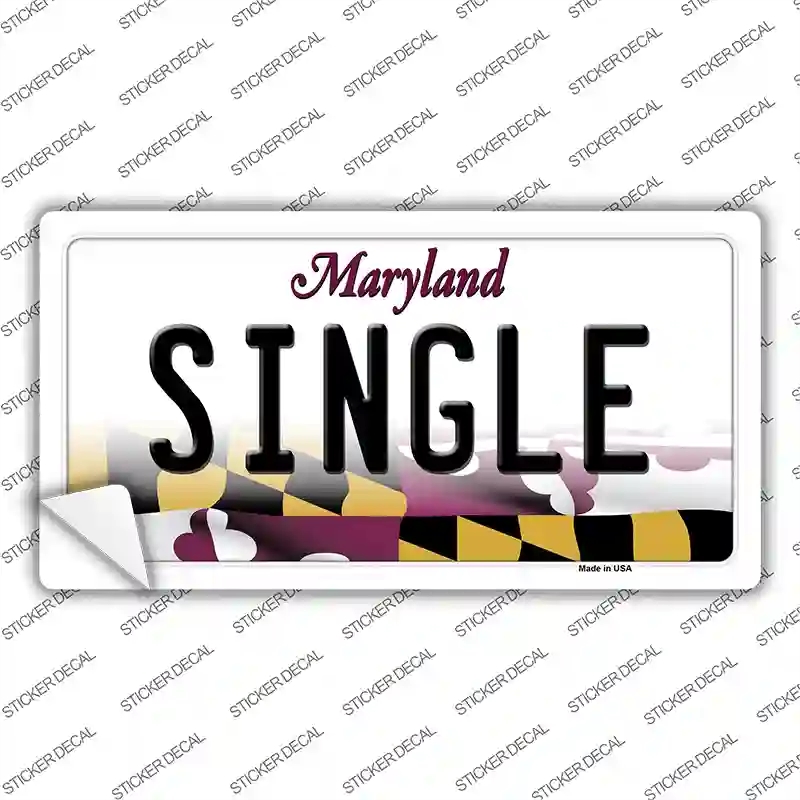LP-10506s-L Single Maryland Novelty Sticker Decal, Large