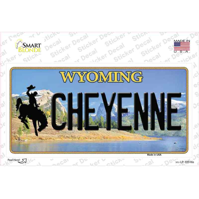 LP-10516s-M Cheyenne Wyoming Novelty Sticker Decal, Medium