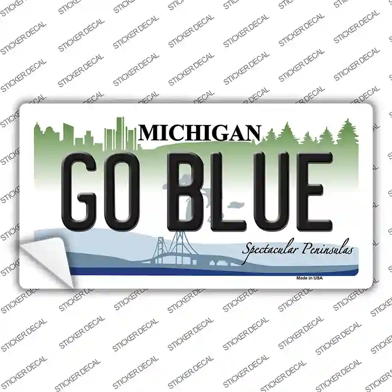 LP-11026s-XL Go Blue Michigan Novelty Sticker Decal, Extra Large