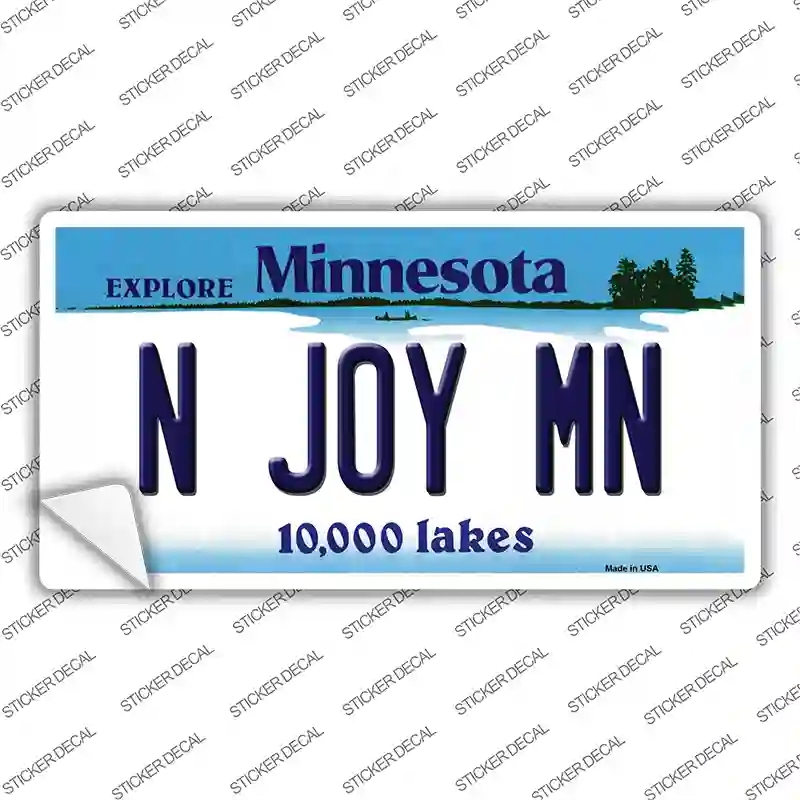 LP-11035s-XL N Joy MN Minnesota Novelty Sticker Decal, Extra Large