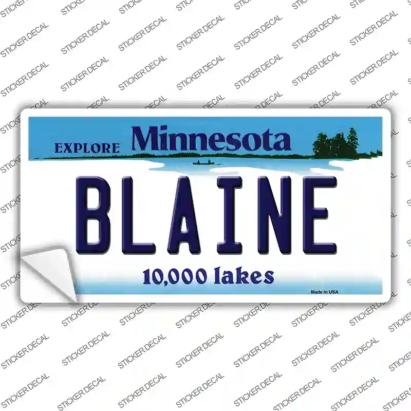 LP-11048s-S Blaine Minnesota State Novelty Sticker Decal, Small