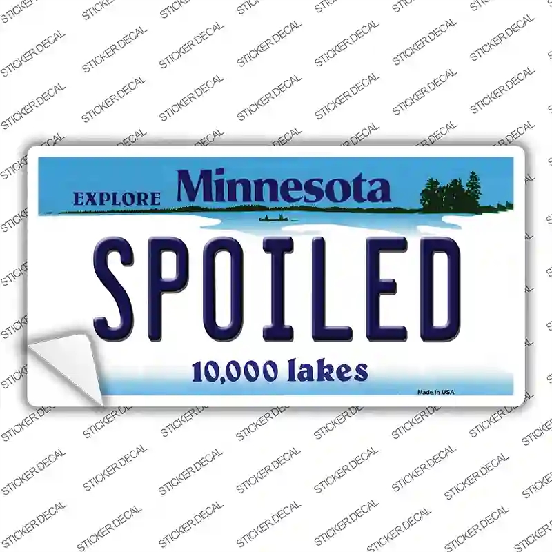 LP-11063s-L Spoiled Minnesota State Novelty Sticker Decal, Large