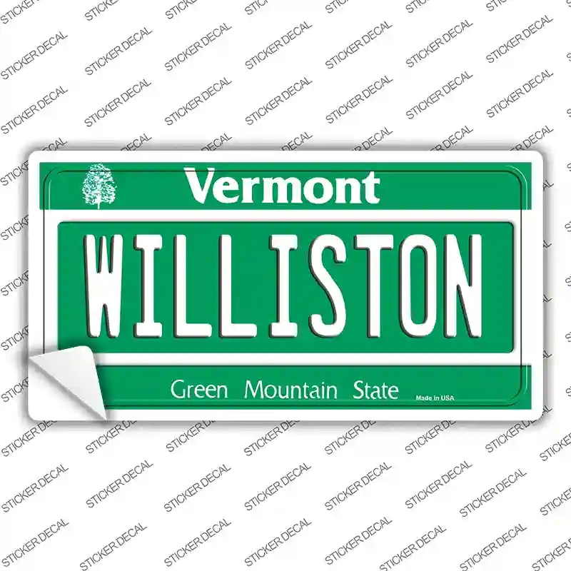 LP-10672s-S Williston Vermont Novelty Sticker Decal, Small