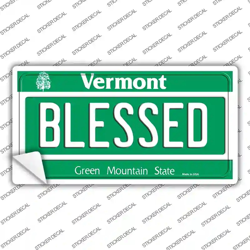 LP-10689s-L Blessed Vermont Novelty Sticker Decal, Large