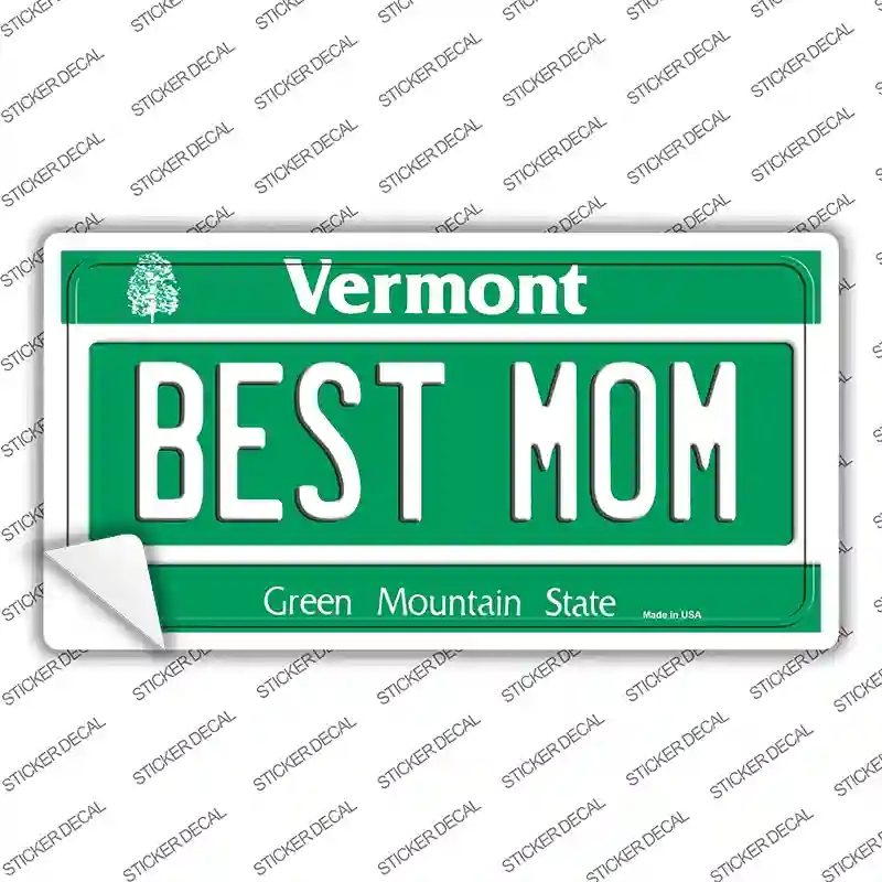 LP-10698s-L Best Mom Vermont Novelty Sticker Decal, Large