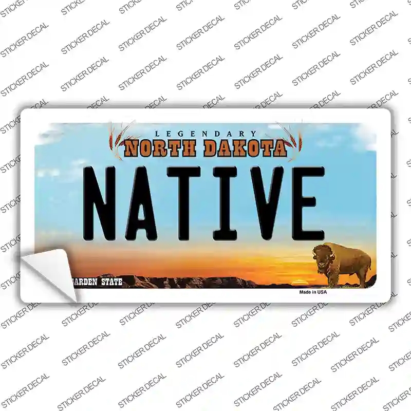 LP-10725s-S Native North Dakota Novelty Sticker Decal, Small