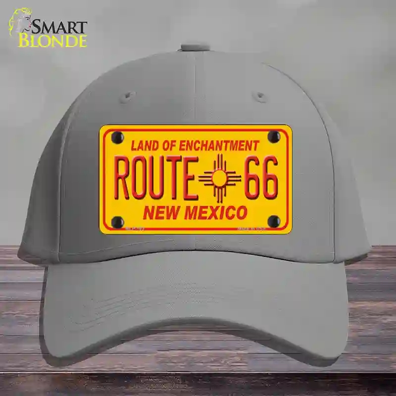 HAT23-MLP-103 Route 66   Mexico Novelty License Plate Hat, Cotton - Gray