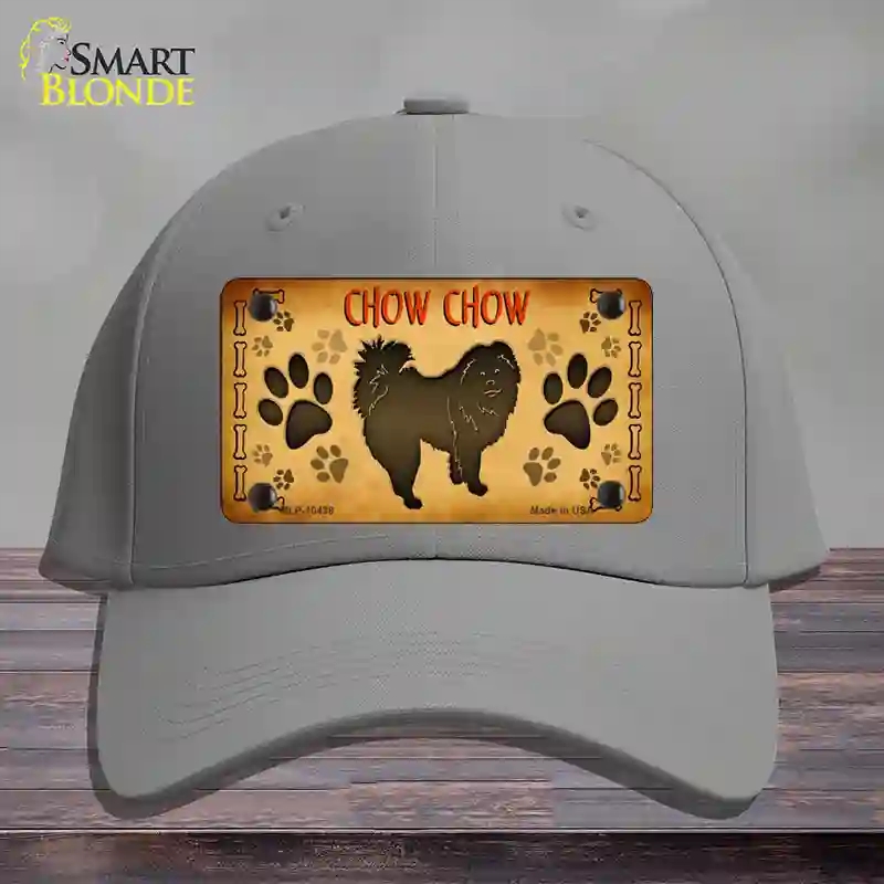 HAT23-MLP-10438 Chow Chow Novelty License Plate Hat, Cotton - Gray
