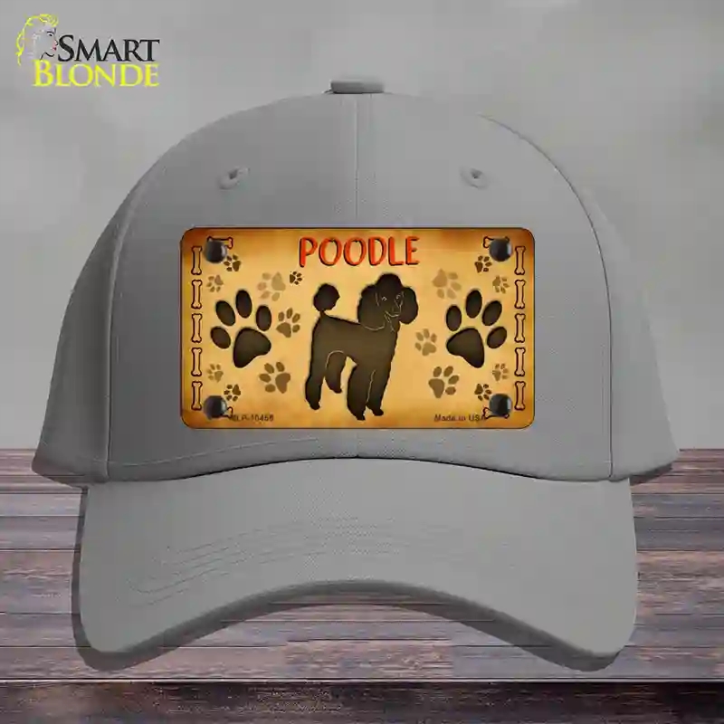 HAT23-MLP-10455 Poodle Novelty License Plate Hat, Cotton - Gray