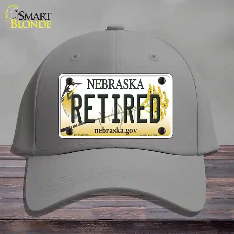 HAT23-MLP-10588 Retired Nebraska Novelty License Plate Hat, Cotton - Gray