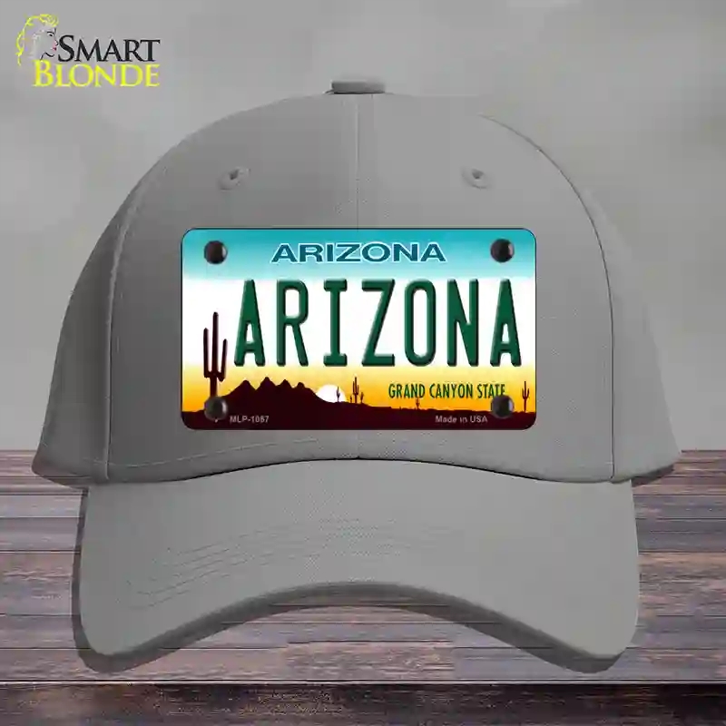 HAT23-MLP-1067 Arizona Novelty License Plate Hat, Cotton - Gray