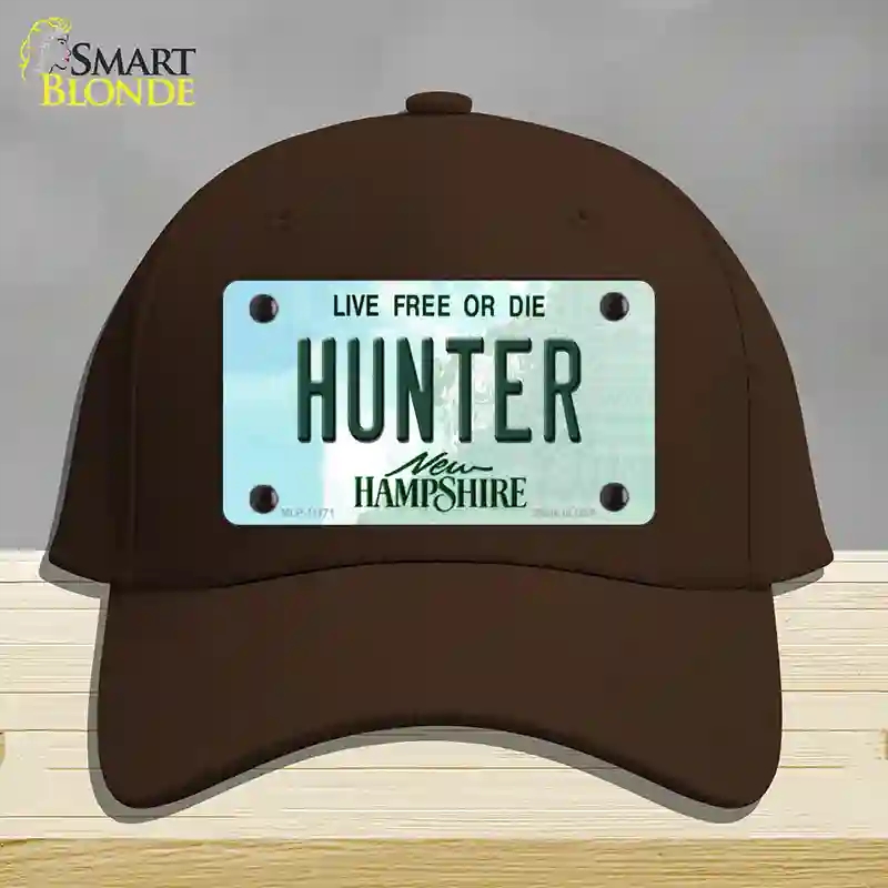 HAT24-MLP-11171 Hunter   Hampshire State Novelty License Plate Hat, Cotton - Dark Brown