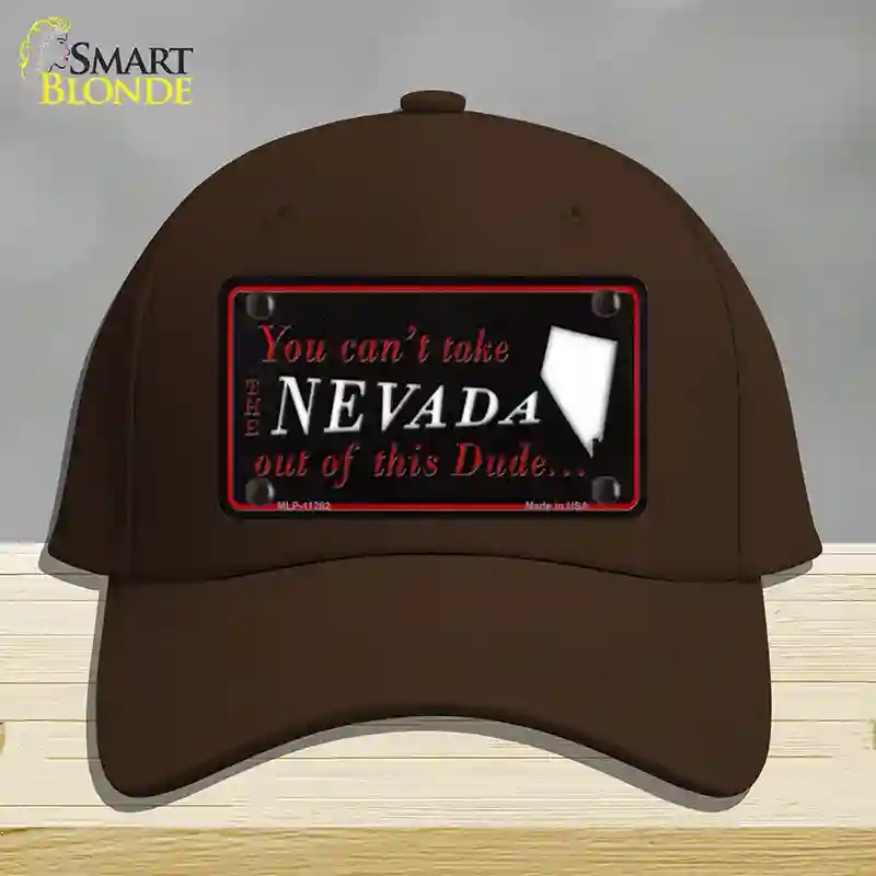 HAT24-MLP-11282 Nevada Dude Novelty License Plate Hat, Cotton - Dark Brown