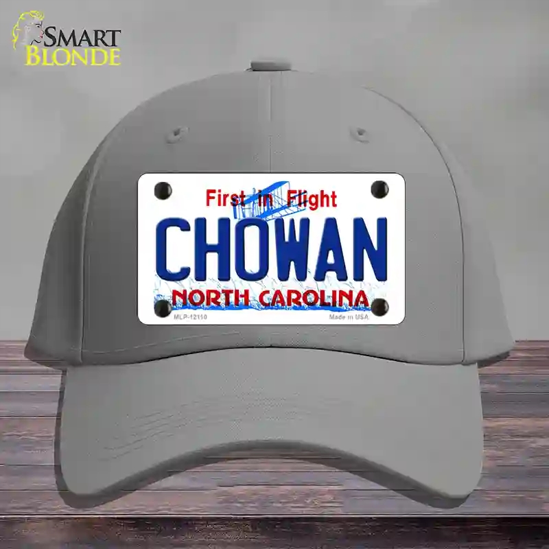 HAT23-MLP-12110 Chowan North Carolina State Novelty License Plate Hat, Cotton - Gray