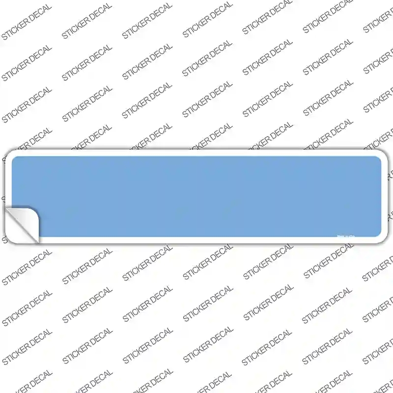 K-031s-L Light Blue Solid Blank Novelty Narrow Sticker Decal, Large