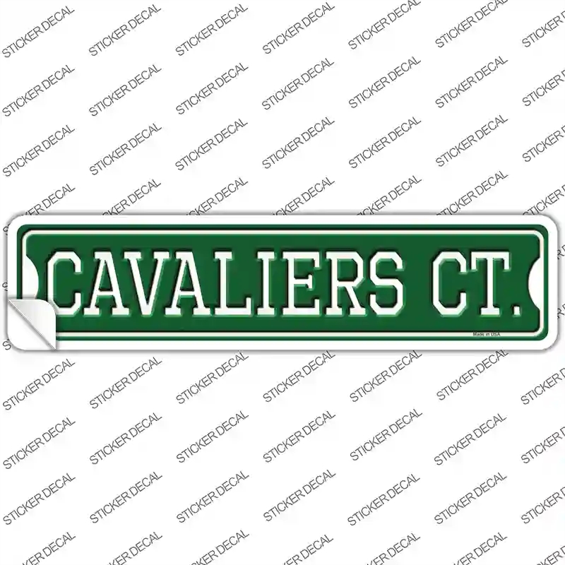 K-1010s-L Cavaliers Ct Novelty Narrow Sticker Decal, Large