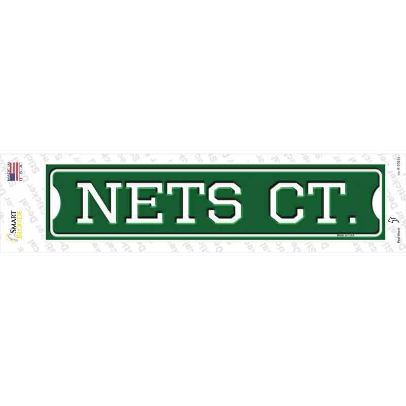 K-1023s-M Nets Ct Novelty Narrow Sticker Decal, Medium
