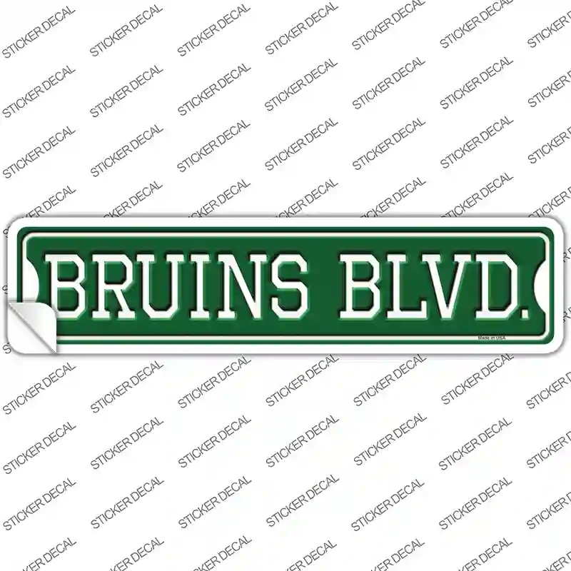 K-1036s-L Bruins Blvd Novelty Narrow Sticker Decal, Large