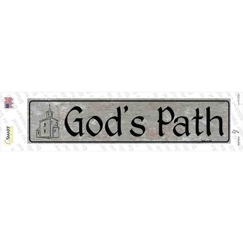 K-1272s-M Gods Path Novelty Narrow Sticker Decal, Medium