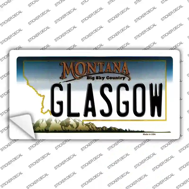 LP-11100s-XL Glasgow Montana State Novelty Sticker Decal, Extra Large