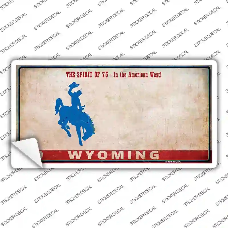 LP-11932s-L Wyoming Rusty Novelty Sticker Decal, Large