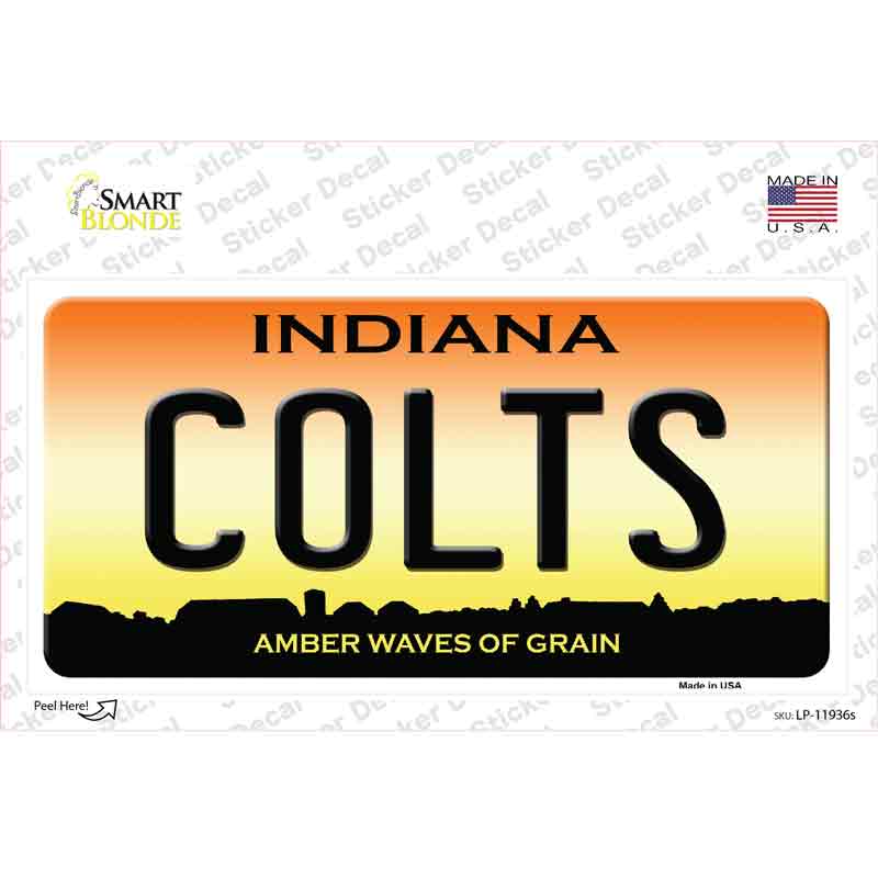 LP-11936s-M Indiana Colts Novelty Sticker Decal, Medium