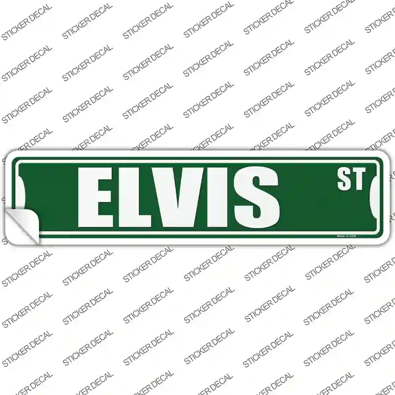 K-1871s-S Elvis St Novelty Narrow Sticker Decal, Small