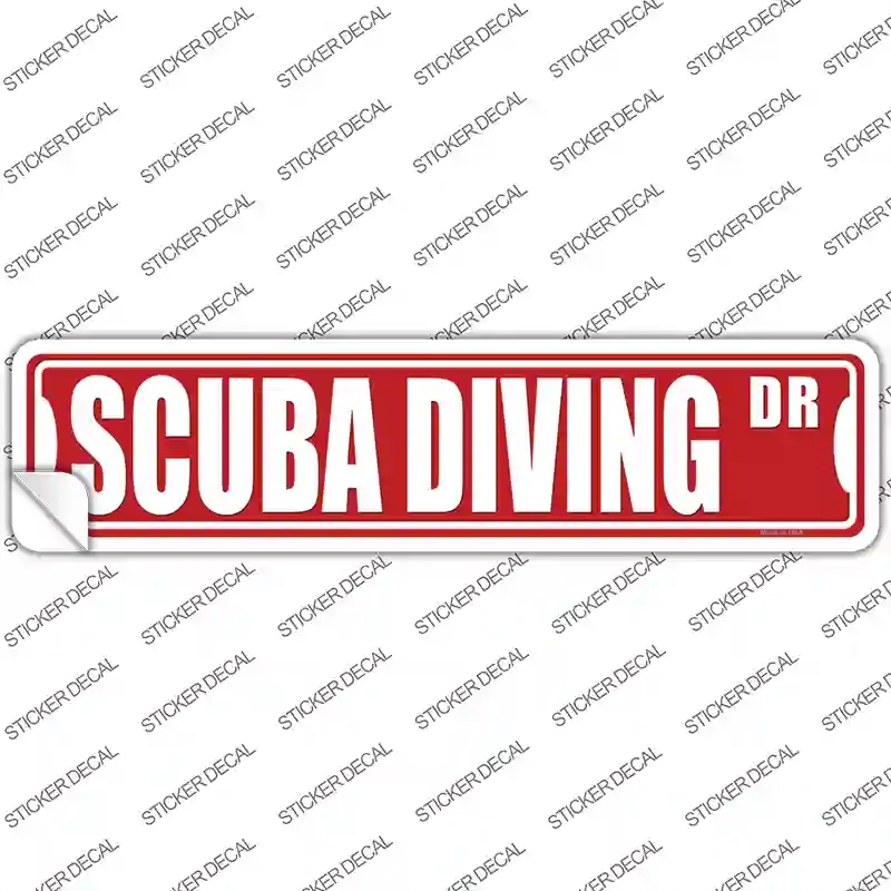 K-1941s-S Scuba Driving Dr Novelty Narrow Sticker Decal, Small