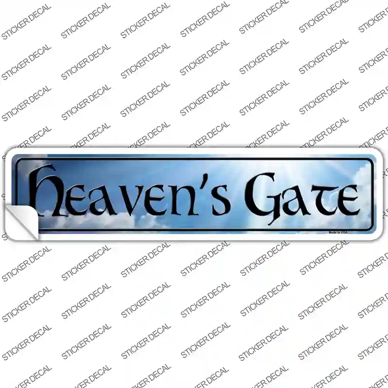 K-375s-S Heavens Gate Novelty Narrow Sticker Decal, Small