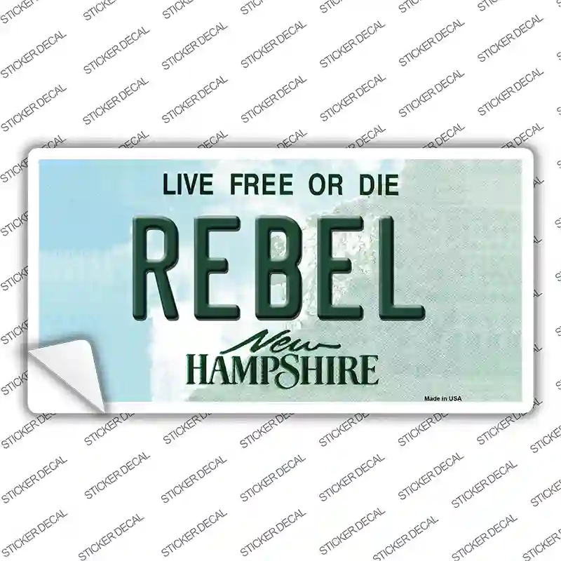 LP-11178s-L Rebel   Hampshire State Novelty Sticker Decal, Large