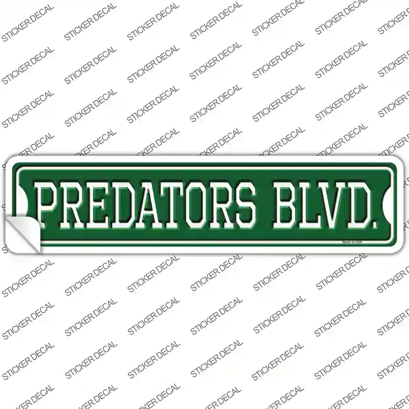 K-1061s-L Predators Blvd Novelty Narrow Sticker Decal, Large