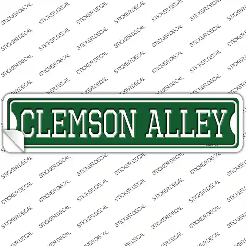 K-1069s-S Clemson Alley Novelty Narrow Sticker Decal, Small